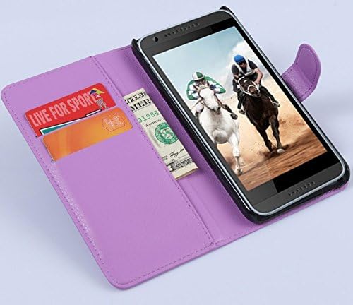 HTC desire 620 Wallet Case, [Kickstand Feature] Premium PU Leather Flip Cover - Flip Case for HTC desire 620 (Wallet-Purple)