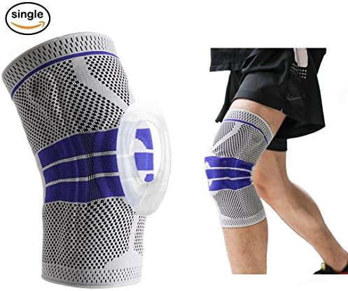 JOSMACO Knee Brace Support Compression Sleeves with Silicone Design，for Running, Pain Relief, Injury Recovery, Basketball and More Sports …