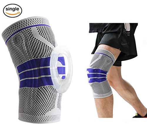 JOSMACO Knee Brace Support Compression Sleeves with Silicone Design，for Running, Pain Relief, Injury Recovery, Basketball and More Sports …