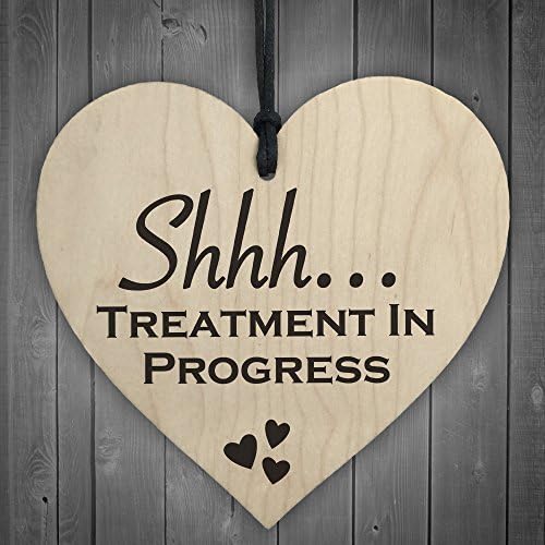 Alvis Petty Shhh226;8364;166;. Treatment In Progress - Hanging Heart Door Sign For Home Beauty Salon