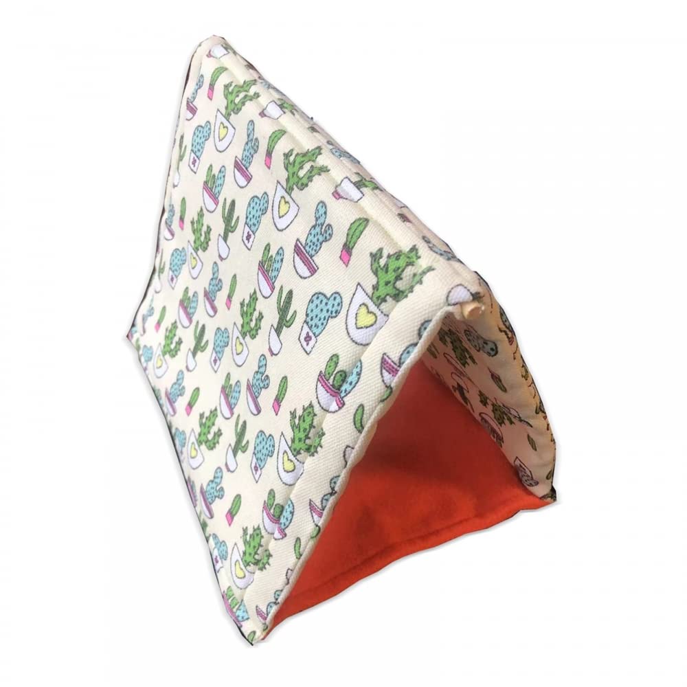 MiOYOOW Reptile Sleeping Bed, Soft Foldable Gecko Tent Washable Bearded Dragon Sleeping Bag for Hamster Guinea Pig Lizard