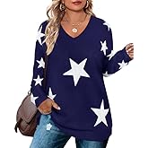 TIYOMI Plus Size Sweaters for Women Sexy Off Shoulder Pullover Crew Neck V Neck Hollow Out Long Sleeve Knitted Tops