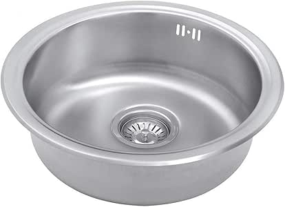 fregadero redondo acero inoxidable