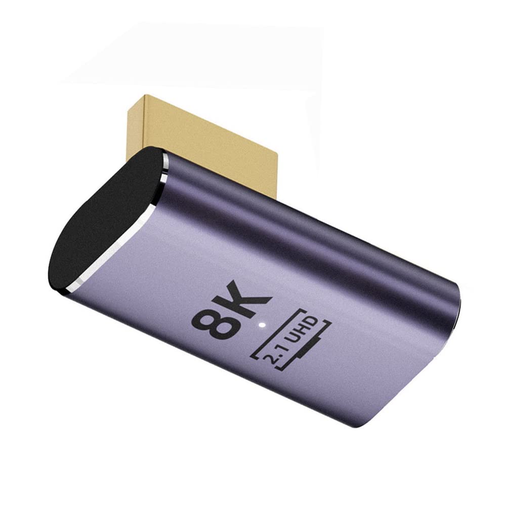 cablecc HDMI Male to HDMI 2.1 Female Low Profile Vertical 90 Degree Right Angled UHD Extension Adapter Support 8K 60hz HDTV
