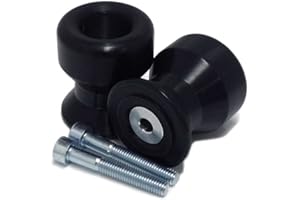 SHOGUN MOTORSPORTS Shogun USA Made Yam 6mm YZF-R3 R3 MT-03 2015-2025 YZF-R6S 2006-2009 YZF-R6 R6 1999-2016 FZ1 2006-2015 YZF-R1 1998-2014 Most Aprilia Swingarm Spools - Sliders - Black - 701-0609