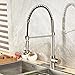 Votamuta Single Handle Kitchen Faucet Sink with Pull Out Sprayer Brushed Niclel Mixer Tap with Deck Plate
