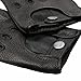 ELMA Men's Unlined Deerskin Leather Driving Gloves Cutout At Back (L, Black)