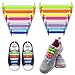 LattoGe No Tie Shoelaces for Kids and Adults - Slip On Tieless Lace Waterproof Silicone Flat Elastic Shoe Laces Strings for Athletic Running Sneakers Boots Board and Casual Shoes