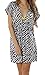 DQdq Petite Women's Beach Swimsuit Cover up V-Neck Dress