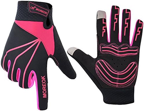 MATT SAGA Cycling Gloves Full Finger Bike Bicycle Gloves Touch Screen Windproof Mountain Bike Road Bike Gloves Gel Padded Riding Driving Winter Gloves for Men and Women Shock Absorbing Breathable