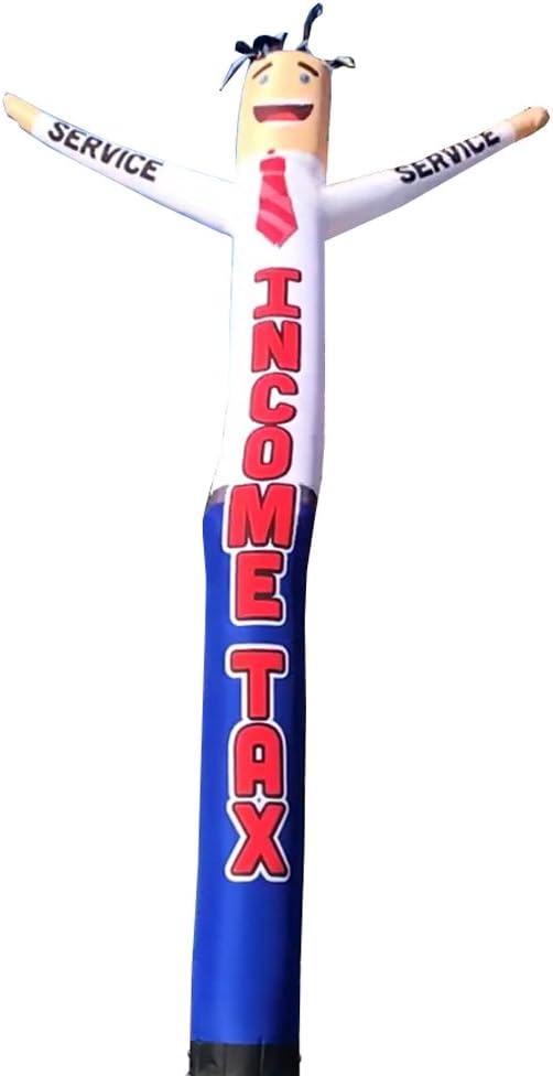 Income Tax Service Man 18 Foot Tall Inflatable Tube Man Air Powered Dancing Puppet for Outdoor Advertising, Replacement Dancer Only - (Without Air Blower)
