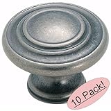 Amerock BP1586-WN Inspirations 3-Ring Weathered Nickel Cabinet Hardware Knob - 1-3/8