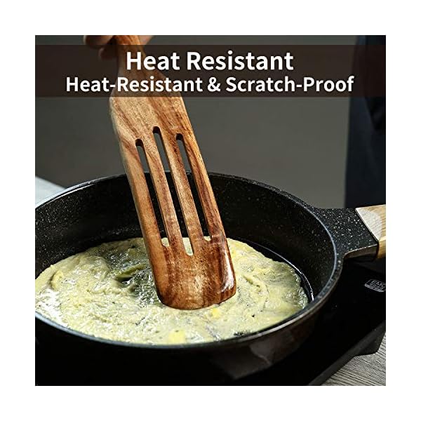 XKiss-Wooden-Spurtles-Set-5-Pcs-Cooking-Utensils-Natural-Set-for-Kitchen-Heat-Resistant-Nonstick-Wood-Cookware-with-Hanging-Hole-Slotted-Spatula-for-Stirring-Mixing-Serving XKiss Wooden Spurtles Set, 5 Pcs Cooking Utensils Natural Set for Kitchen, Heat Resistant Nonstick Wood Cookware with…