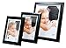 Kiera Grace Karla Picture Frame, 4 by 6 Inch, Black with Brushed Silver Line