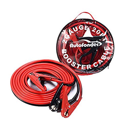 Autofonder Booster Cable Booster Jumper Cables in Carry Bag Jumper Battery Cables (2 Gauge)