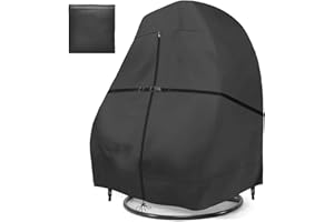 skyfiree Egg Chair Cover Double 420D Oxford Patio Hanging Egg Chair Cover Waterproof Cover for Outdoor Porch Wicker Egg Chair 91x80 Inches (Black)