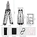 PACEARTH Multitool Pliers Durable Saw Stainless Steel Compact Lightweight Portable with Scissors Knife Screwdriver Opener Military Card Buckle Safe to Use for Fishing Hiking Survival Camping
