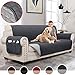 MOYMO Reversible Sofa Covers for Dogs,Couch Covers for Dogs,Sofa Slipcover,Couch Covers for 3 Cushion Couch,Sofa Covers for Living Room,Couch Protector(Sofa:Dark Grey/Beige)