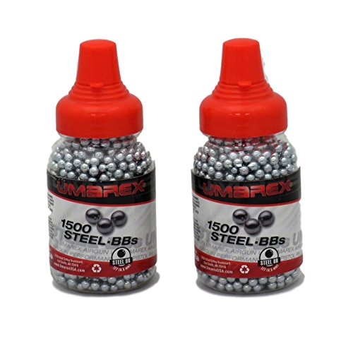 Umarex Precison Steel BB's 0.177 1500CT 2252549 2 Bottle Package