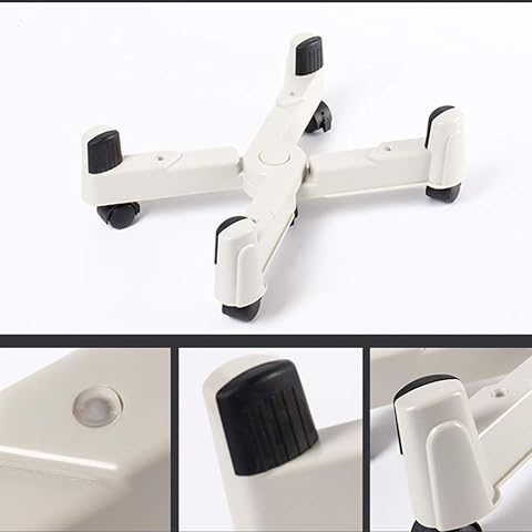 Soporte PC soporte de CPU X, con ruedas for PC se eleva hasta 23 cm de ancho, titular de la torre de la caja con la herramienta giratoria móvil Ruedas Ruedas del Ministerio del Interior, Negro-1 Hslyw