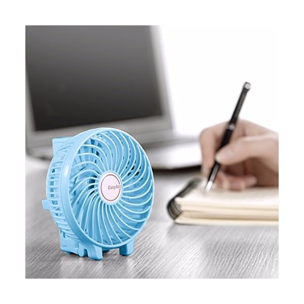 EasyAcc-Handheld-Electric-USB-Fans-Mini-Portable-Outdoor-Fan-with-Rechargeable-2600-mAh-Foldable-Handle-Desktop-for-Home-and-Travel-Blue EasyAcc Handheld Electric USB Fans Mini Portable Outdoor Fan with Rechargeable Battery Foldable Handle Desktop for Home…