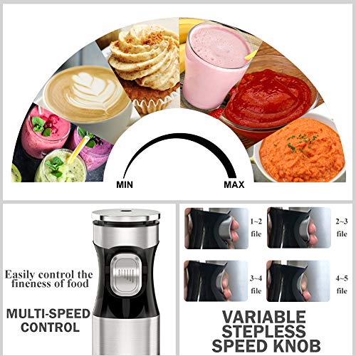 Hand Blender Mixer,Mini Electric Stick with MultiSpeed Control & Safety Child Lock For Baby