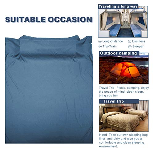 Sleeping Bag Liner Travel Camping Sheet Lightweight Breathable Cotton