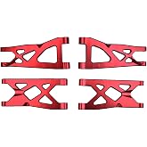 Globact Aluminum Front &amp; Rear Suspension Arms Set for 1/10 Arrma Granite 4X4/Senton/Rc Short Course Truck Upgrade Parts Replacement of AR330443 AR330516 Option Parts(Red)