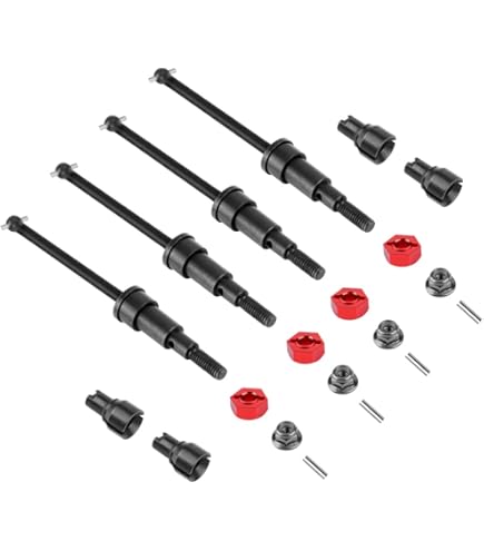 GLOBACT #45 Steel CVD Driveshaft Front Rear Drive Shafts Set For Arrma