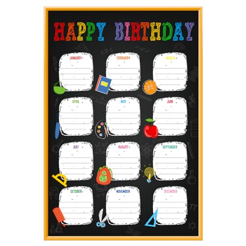 Mua FLYAB Happy Birthday Chart for Classroom - Chalkboard Poster for ...