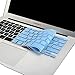 MOSISO Silicone Keyboard Cover Compatible with MacBook Air 13 inch A1466 A1369 2010-2017&Compatible with MacBook Pro 13/15 inch (with/Without Retina Display, 2015 or Older Version), Airy Blue