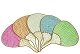 Natural Handmade Fan with pandanus Tropical Straw