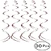 Rose Gold Foil Hanging Swirls Decorations Wedding Party Ceiling Hangings Garlands Bridal Shower Baby Shower Birthday Party Favors Decorations, 30Ct