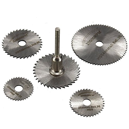 image for ZFE 2 Sets HSS Saw Blades Rotary Tool Circular Saw Blade Mandrel -1/8