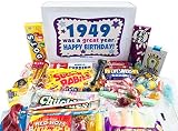 Woodstock Candy - 1949 Gift Box of Retro Vintage Candy Assortment from Childhood for 71 Year Old Men and Women Born 1949 - 71st Birthday Great Idea for Mom or Dad - Jr