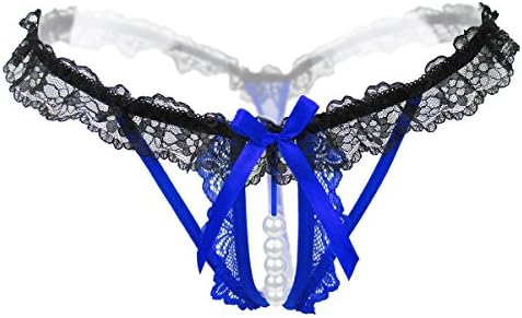 YRYC Womens Sexy Lingerie Underwear Lace Thong Freesize (Blue)