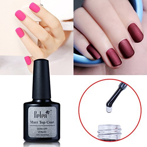 Click Here to See More Images Belen Matte Top Coat Soak Off UV LED Gel Polish Nail Art Matting Sealer Lacquer Manicure 10ml