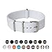 Archer Watch Straps | Nylon NATO Straps | Choice of Color and Size (White, 22mm)