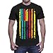 Big Rainbow American Flag - Gay Pride LGBTQ Men's T-Shirt (Black, Medium)