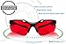 SafetyBlue™ Sleep Savior Sport Red Lens Night Glasses - Light Blocking Glasses for Better Sleep - Eliminate Eye Strain