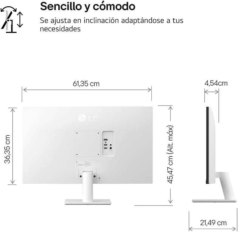 Monitor Ultrafino 27US50Z-W - 27'', IPS, 4K UHD, 60 Hz, HDR10, Branco