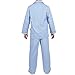 GLOBAL Men's Sky Blue Long-Sleeve Sleepwear 100% Cotton Pajamas Set Large