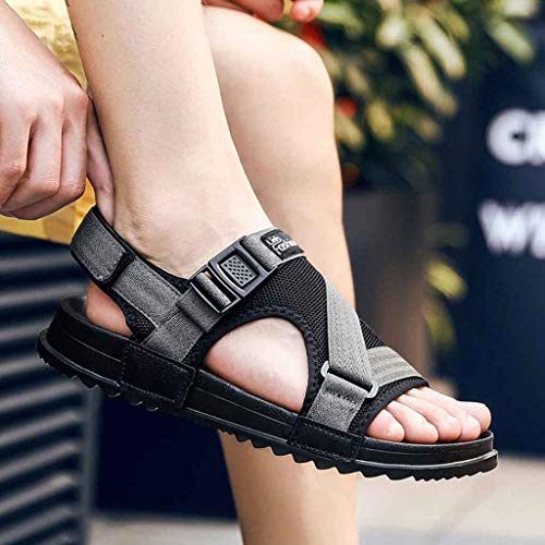 Forthery Men Sports Sandals Athletic Outdoor Fisherman Hiking Walking Flip Flops Beach Shoes(Grey,US 8.5 / CN 42) 2020 - Thumbnail 3