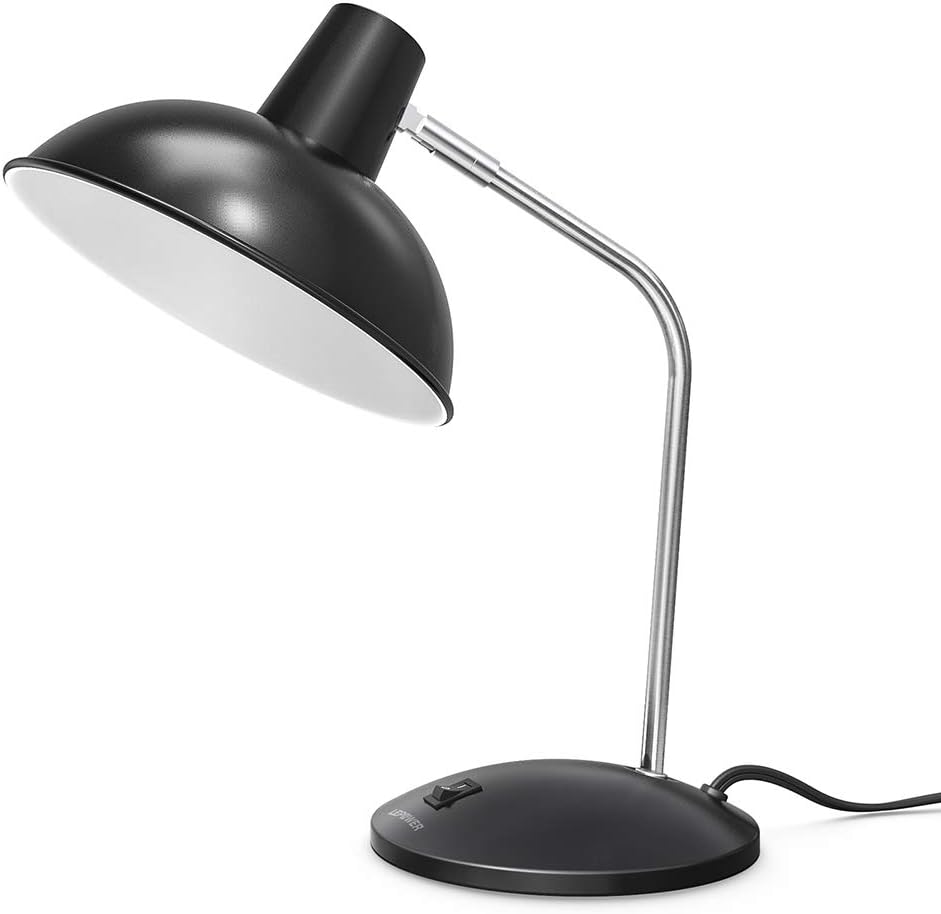 LEPOWER Metal Desk Lamp, Modern Study Table Lamps, Adjustable Office