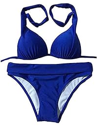 Vestido de baño halter de acolchado parte superior Push Up Bikini de dos piezas bañadores trajes de baño