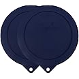 Sophico Sophico Round Silicone Storage Cover Lids Replacement for Anchor Hocking and Pyrex 7402-PC 6/7 Cup Glass Bowls (Container not Included) (BLUE-2PACK)