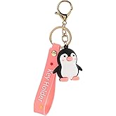 LAYAHAGO Penguin Keychain Pink Penguin Keychains for Women Wallet Purses Bags Car Keys