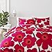 Marimekko 221455 Unikko Duvet Cover Set Red, Full/Queen