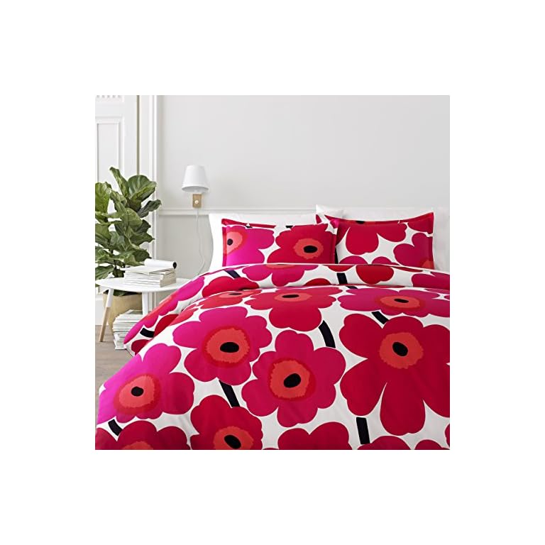 Marimekko 221451 Unikko Comforter Set Red, Twin LAVORIST