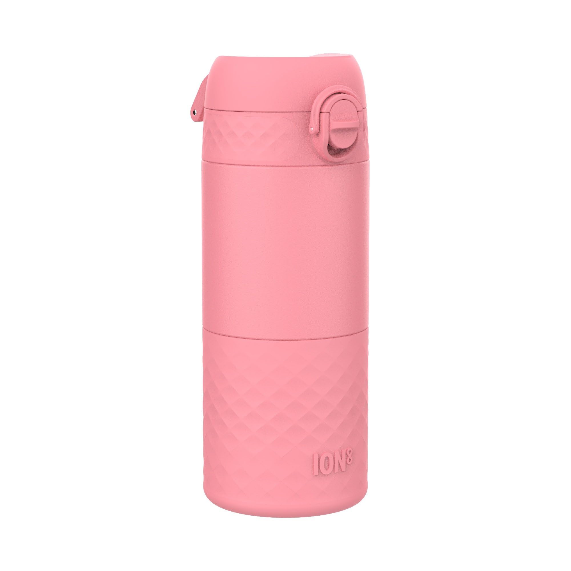 ION8 Insulated Travel Mug, Leak Proof, Triple Lock Secure, Spill-Free in Transit, Hygienic Cover, Easy-to-Clean, Perfect On-The-Go, Soft Base, Stainless Steel, Rose Pink